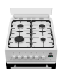 Beko EDG507W 50cm Twin Cavity Gas Cooker with Gas Hob - White