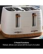 Morphy Richards 243102 Toaster 4 Slice in White China Clay Range