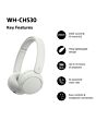 Sony WHCH530W.CE7 Wireless Over ear headphones - White