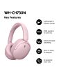 Sony WHCH730NP.CE7 Wireless Noise Cancelling Over ear headphones - Pink