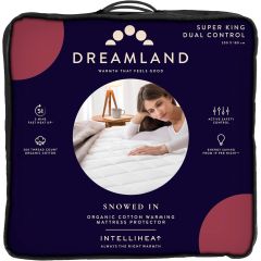 Dreamland 16890C Super King Underblanket Dual Control Fitted Snowed In Organic