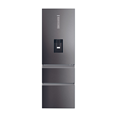 Haier HTW5618EWMP Fridge Freezer W60cm Frost Free Dark Inox Water Dispenser