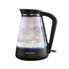 Morphy Richards 108004 1.7 Litres Glass Jug Kettle - Black/Chrome/Clear