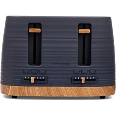 Morphy Richards 243101 Toaster 4 Slice In Grey Flint Clay Range
