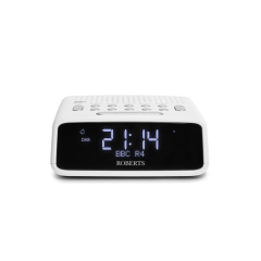 Roberts ORTUSDABW DAB+ Alarm Clock Radio Dual Alarm USB Charging in White