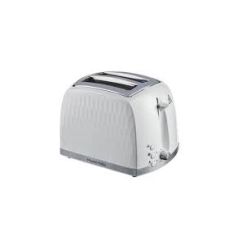 Russell Hobbs 26060 2 Slice Toaster in White Honeycomb Effect