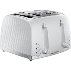 Russell Hobbs 26070 4 Slice Toaster in White Honeycomb Effect