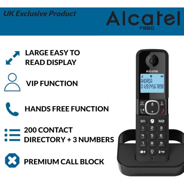 Alcatel F860DUO Cordless Phone With Answer Machine