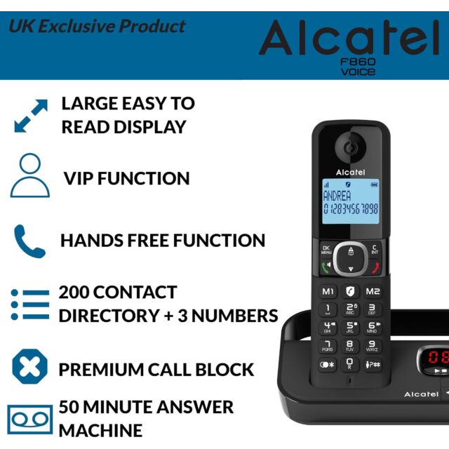 Alcatel F860TRIO F860 DECT PHONE WITH VOICEMAIL TRIO