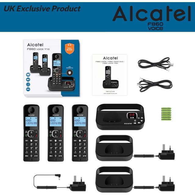 Alcatel F860TRIO F860 DECT PHONE WITH VOICEMAIL TRIO