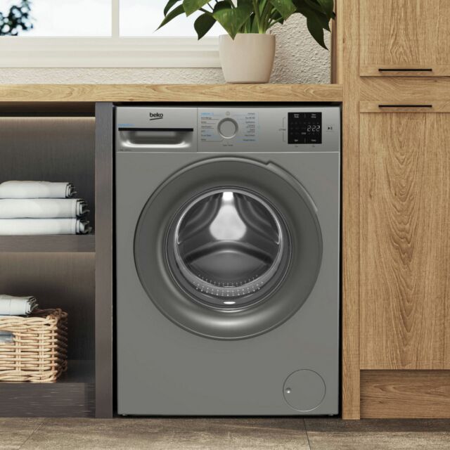 Beko BMN3WT3841S 8kg 1400 Spin Washing Machine - Silver