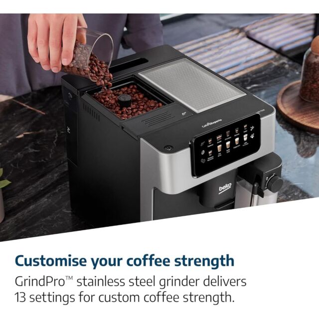 Beko CEG7304X Bean to Cup Fully Automatic Espresso Machine with Integrated Milk Jug - Silver