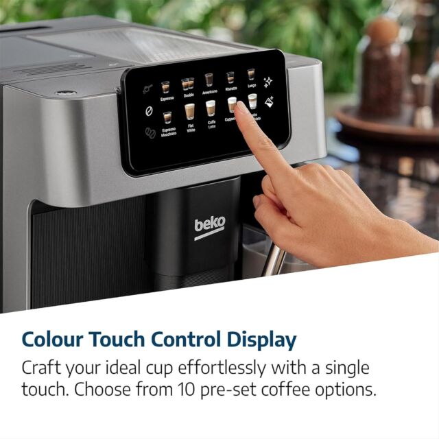 Beko CEG7304X Bean to Cup Fully Automatic Espresso Machine with Integrated Milk Jug - Silver