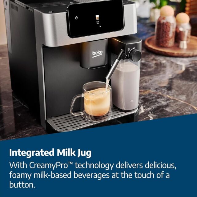 Beko CEG7304X Bean to Cup Fully Automatic Espresso Machine with Integrated Milk Jug - Silver