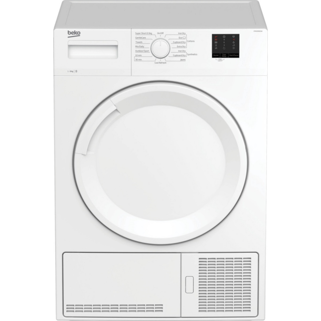 Beko DTKCE90021W Condenser Tumble Dryer 9kg with Sensor Programmes - White