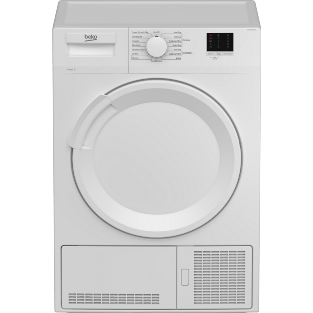 Beko DTLCE80041W Condenser Tumble Dryer 8kg in White