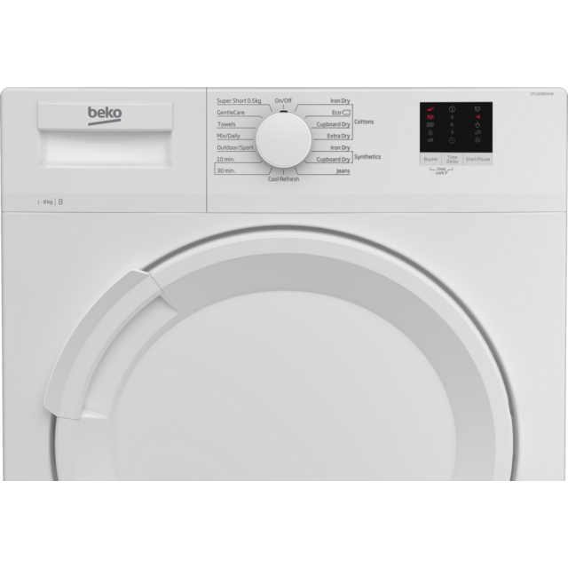 Beko DTLCE80041W Condenser Tumble Dryer 8kg in White