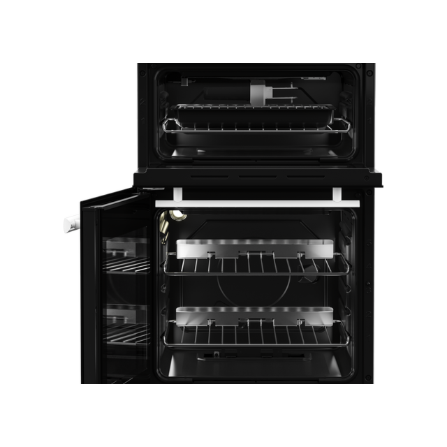 Beko EDG507W 50cm Twin Cavity Gas Cooker with Gas Hob - White