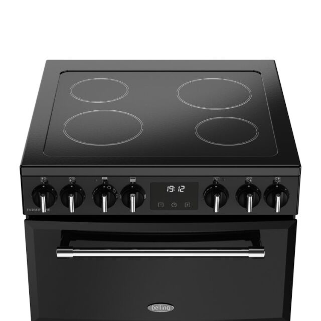 Belling FMRA60EB Farmhouse Cooker Electric 60cm in Black (444411810)