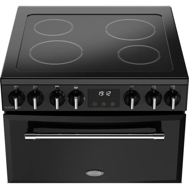 Belling FMRA60EIB Farmhouse Cooker Electric Induction Hob 60cm in Black (444411815) 
