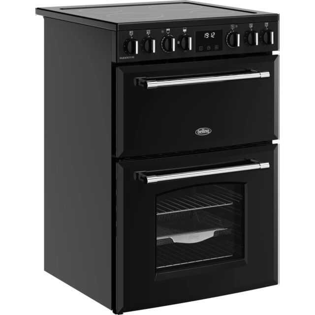Belling FMRA60EIB Farmhouse Cooker Electric Induction Hob 60cm in Black (444411815) 