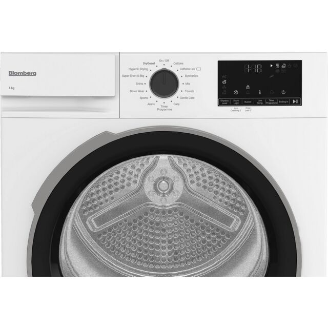 Blomberg LTA18321W Tumble Dryer Heat Pump 8kg in White