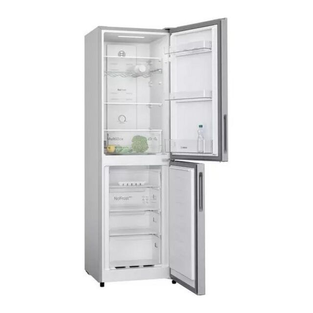 Bosch KGN27NLEAG Fridge Freezer Frost Free W55cm in Silver