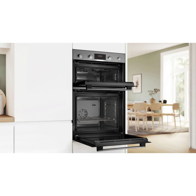 Bosch MBA533BS3B Series 4, 60cm Built In Double Oven - Stainless Steel