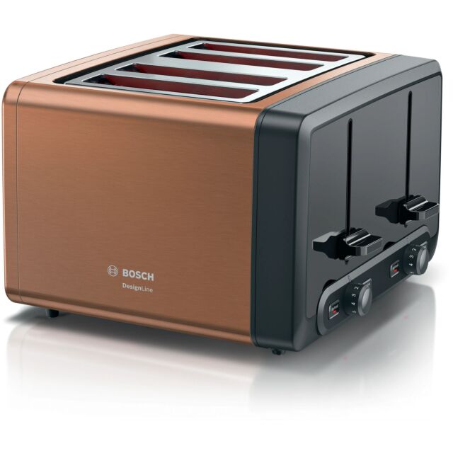 Bosch TAT4P449GB 4 Slice Toaster - Copper