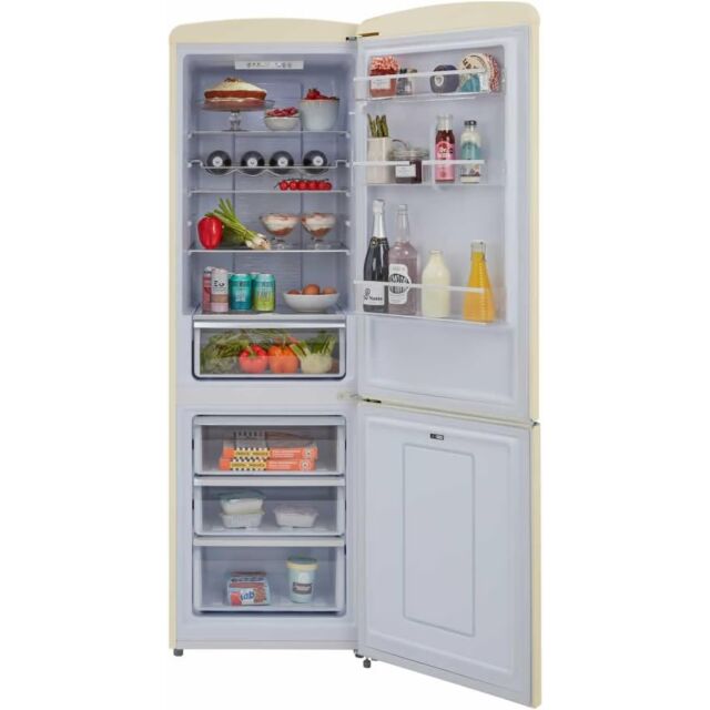 CDA FlorenceBarley Fridge Freezer Frost Free in Cream W60cm