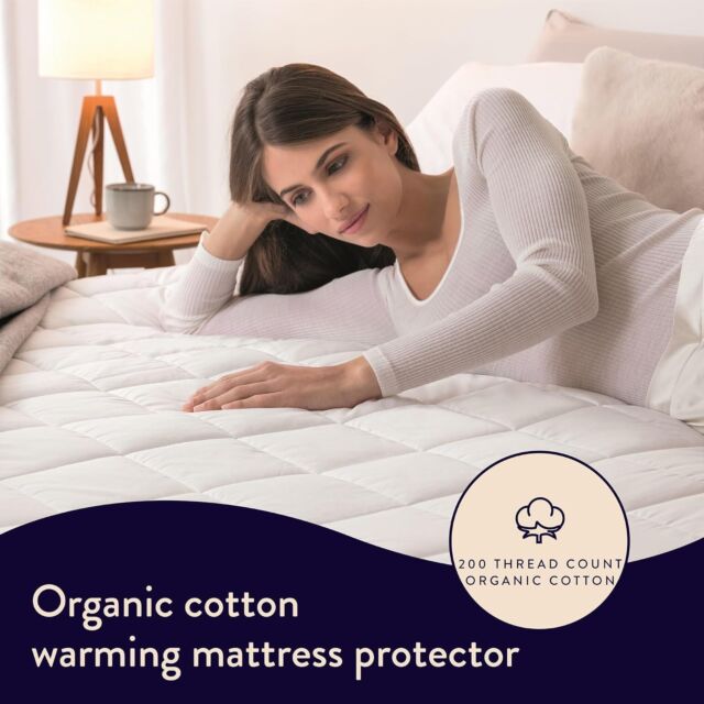 Dreamland 16890C Super King Underblanket Dual Control Fitted Snowed In Organic
