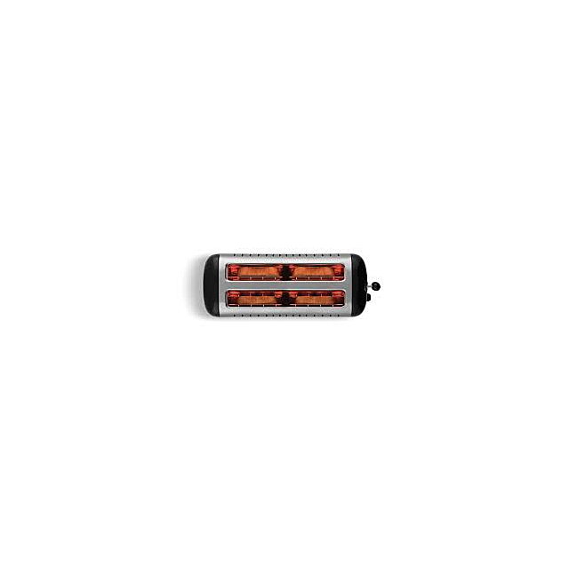 Dualit 46025 4 Long Slot Lite Toaster Range In Gloss Black