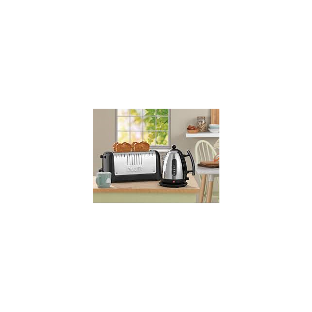 Dualit 46025 4 Long Slot Lite Toaster Range In Gloss Black