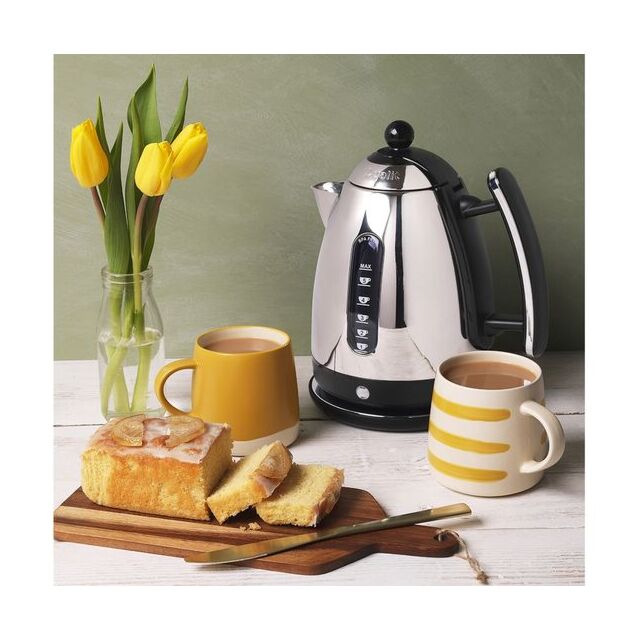 Dualit 72000 Jug Kettle in Black & Polished Chrome Lite Range 3Kw