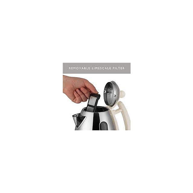 Dualit 72003CW Jug Kettle in Canvas White + Polished Chrome