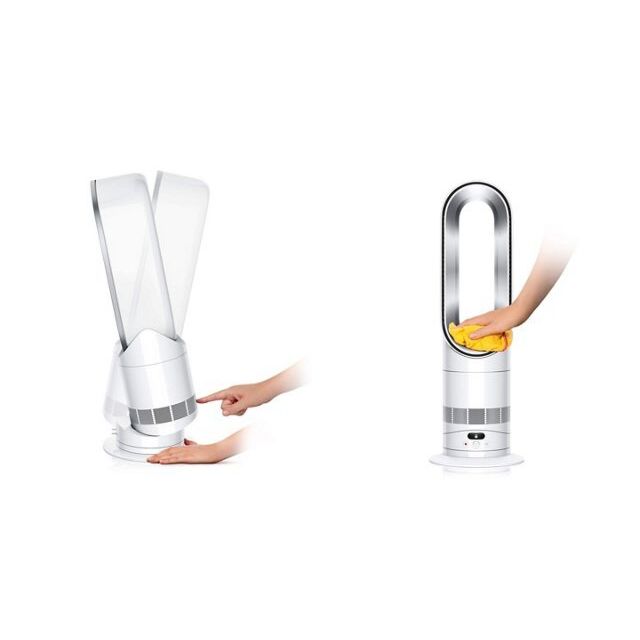 Dyson HF1 Hot+Cool Remote Link Pre-Heat Heater And Cooling Fan - White/Nickel