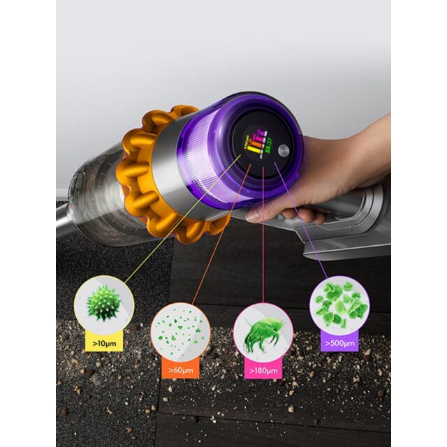 Dyson V15-2024 Cordless Vacuum - 60 Minutes Run Time - Yellow/Nickel