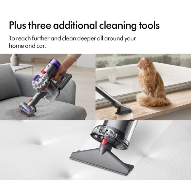 Dyson V8ABS-2023 Cordless Vacuum Cleaner in Silver/Yellow