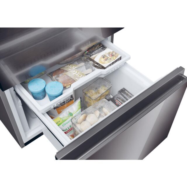 Haier HTW5618EWMP Fridge Freezer W60cm Frost Free Dark Inox Water Dispenser