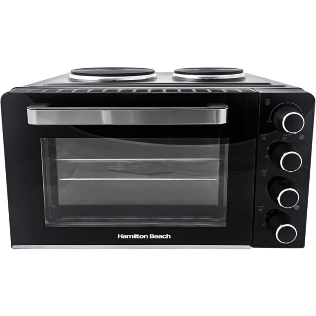 Hamilton Beach HB28HDB Table Top Oven + Hob (Can be used simultaneously)