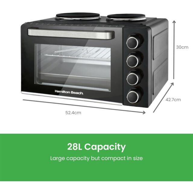 Hamilton Beach HB28HDB Table Top Oven + Hob (Can be used simultaneously)