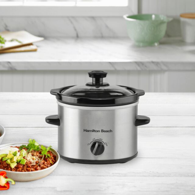 Hamilton Beach HBSC020S Slow Cooker 1.8 Litre in Silver