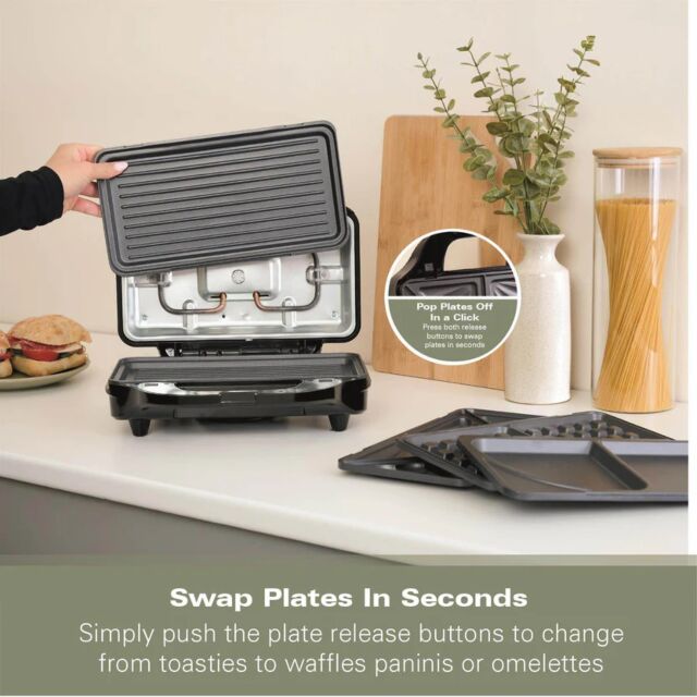 Hamilton Beach HBSLS2002 Xl 4-In-1 Deep Fill Snack Maker