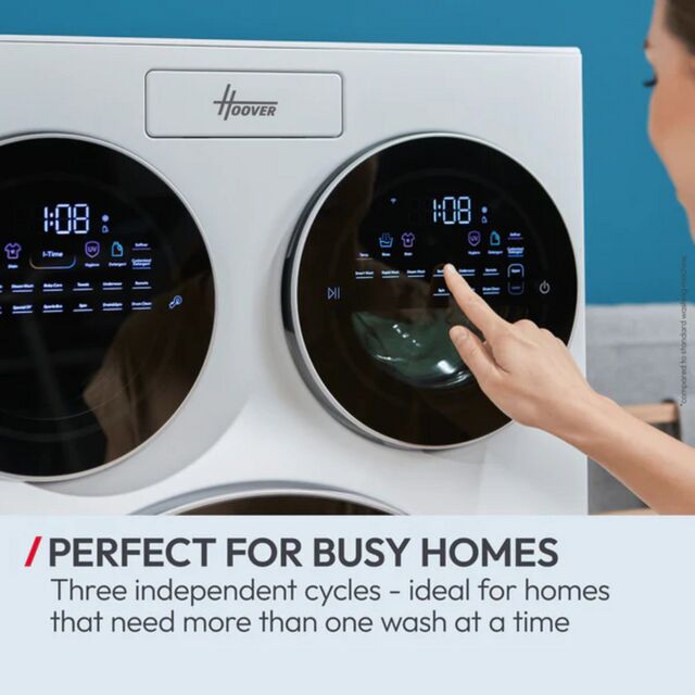 Hoover HMQD410CBL9-80 MultiWash Washing Machine 1x10kg Drum - 2x1kg Drum