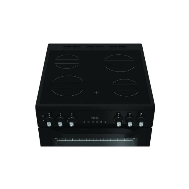 Hotpoint HDE6VDC2B1 60cm Double Oven Electric Cooker with Ceramic Hob - Black