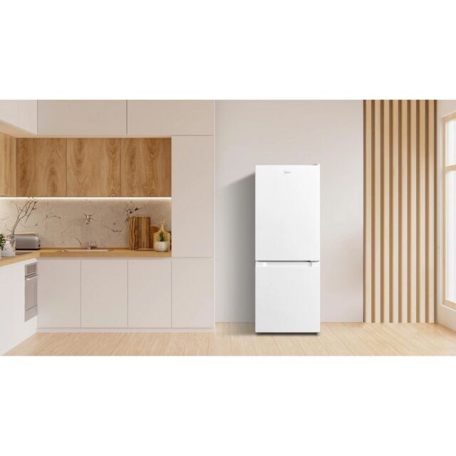 Midea MDRB202FGE01 Fridge Freezer H124xW47cm Low Frost in White