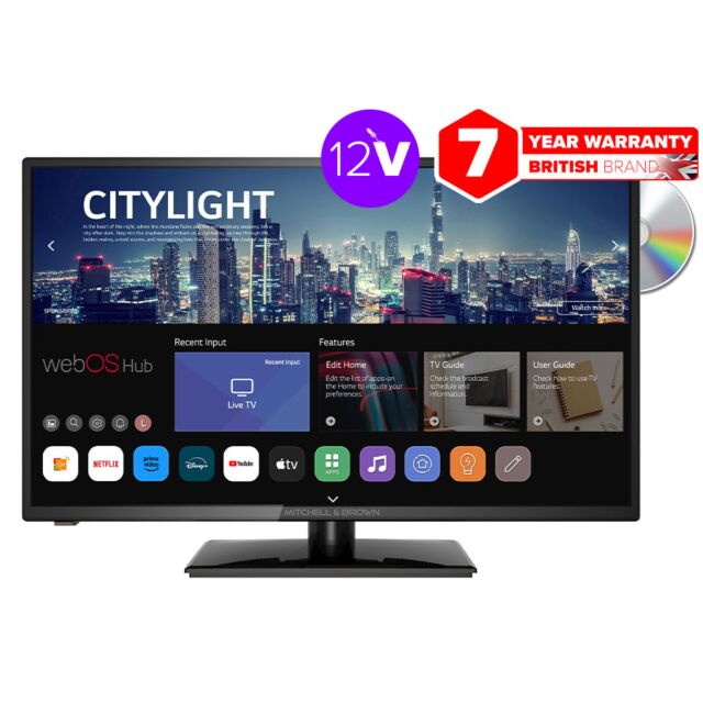 Mitchell + Brown JB32DVD1811ST 32inch TV with DVD Smart Freesat 12v