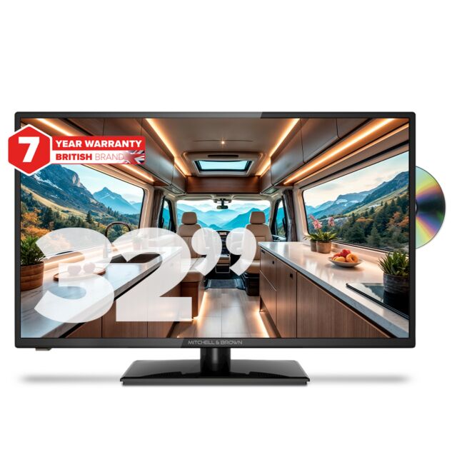Mitchell + Brown JB32DVD1811TZ 32inch Smart DVD TV Combo Freeview + Freesat 12V