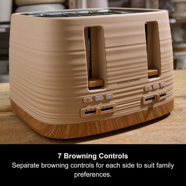 Morphy Richards 243100 Toaster 4 Slice In Brown Felspar Clay Range
