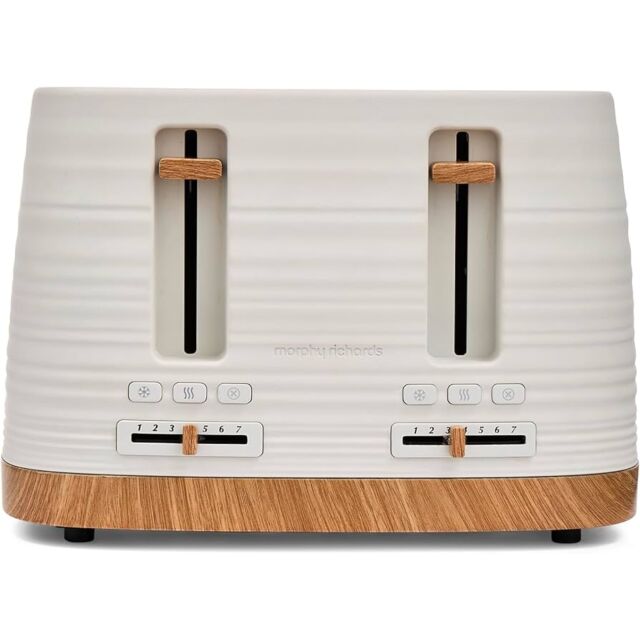 Morphy Richards 243102 Toaster 4 Slice in White China Clay Range